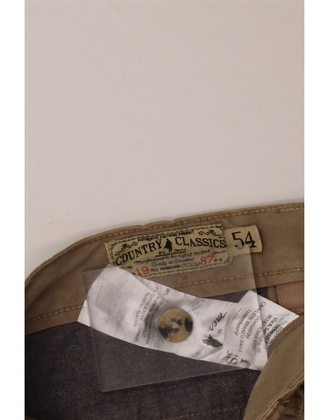 MARLBORO CLASSICS Mens Chino Shorts IT 54 2XL W38 Beige Cotton