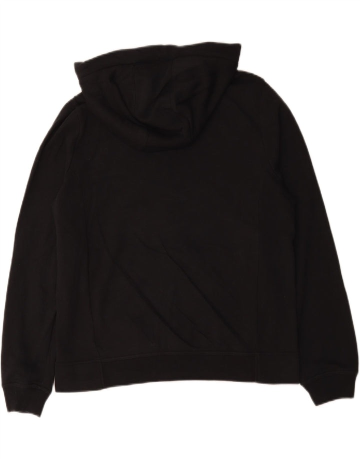 Felpa con cappuccio e zip da donna Nike UK 14 cotone nero medio