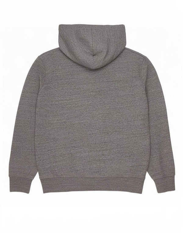 Felpa con cappuccio e zip da uomo Superdry XL in cotone chiazzato grigio