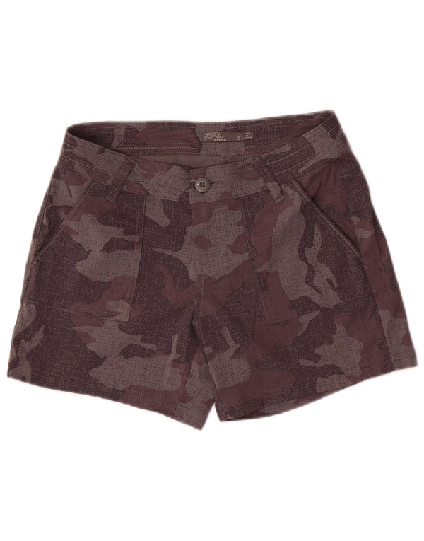 PRANA Womens Casual Shorts US 2 XS W29 Grey Camouflage Nylon