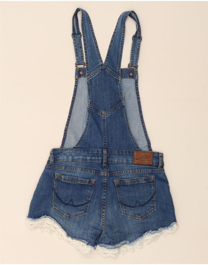 Pantaloncini di jeans da donna SUPERDRY XS W25 in cotone blu