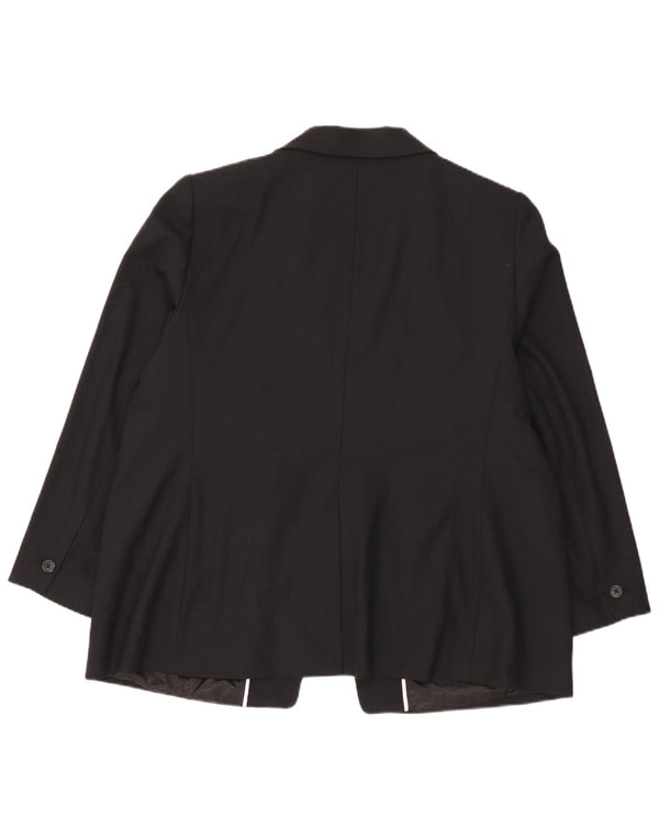 Giacca blazer da donna Marks & Spencer Autograph a 1 bottone UK 18 XL Nera