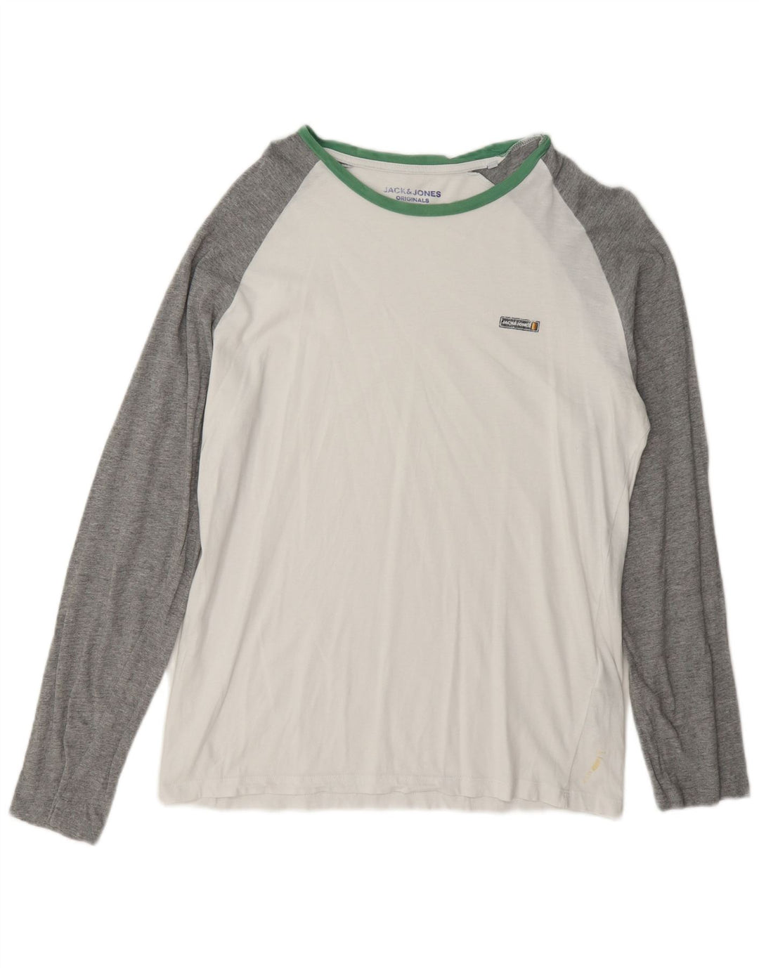 Jack & Jones - Top da uomo con vestibilità regolare, manica lunga, grande, colore bianco