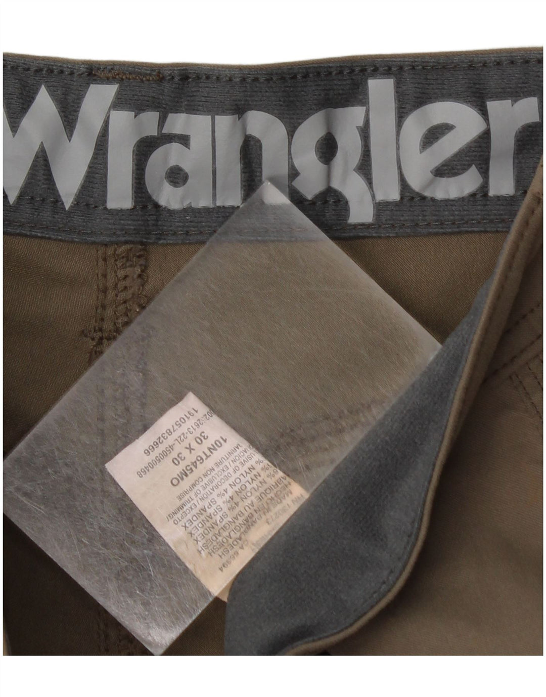 Pantaloni cargo dritti da uomo Wrangler W30 L30 nylon kaki
