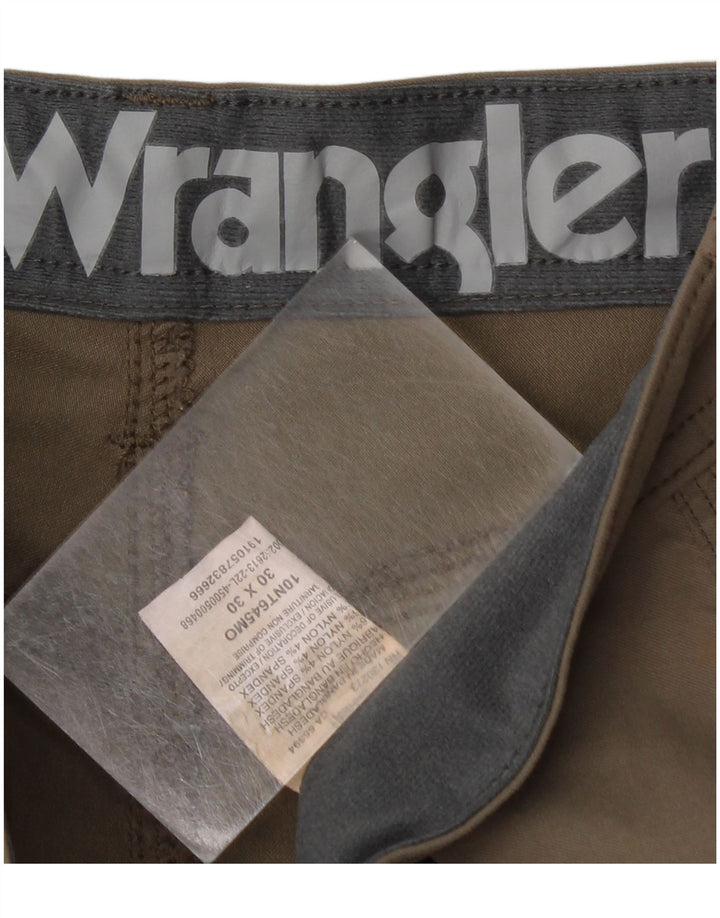 Pantaloni cargo dritti da uomo Wrangler W30 L30 nylon kaki