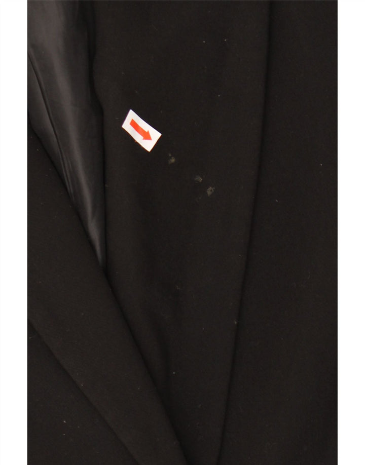 Giacca blazer doppiopetto da donna ZARA UK 10 piccola poliestere nero