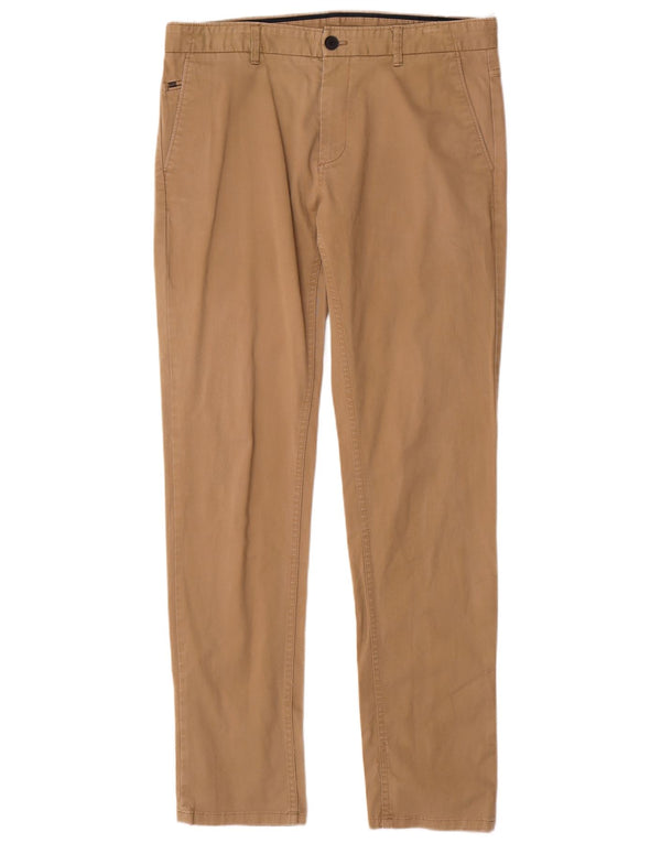 Pantaloni chino slim da uomo Zara EU 44 Large W34 L33 Cotone beige