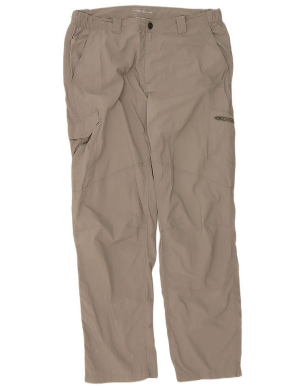 Pantaloni cargo dritti Omni-Shade da donna Columbia W36 L32 nylon grigio