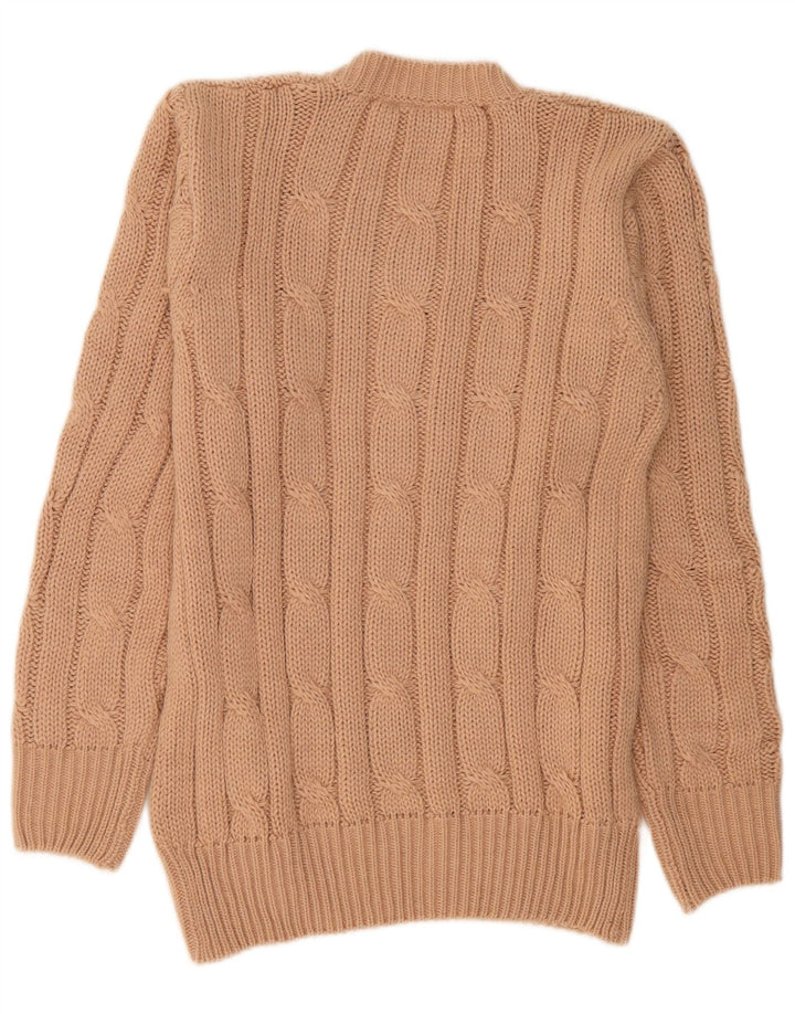 Maglione da donna con scollo a V Lotto UK 12 Acrilico marrone medio