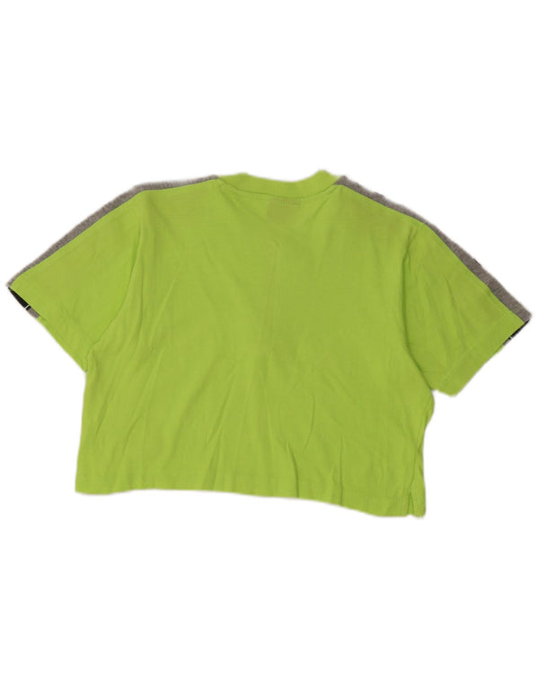 T-shirt grafica corta da donna Champion UK 18 XL Cotone color block verde