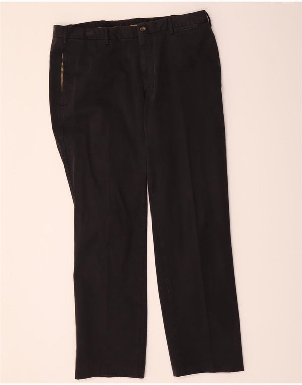 Pantaloni chino dritti da uomo Burberry IT 52 XL W36 L31 Blu Navy Cotone