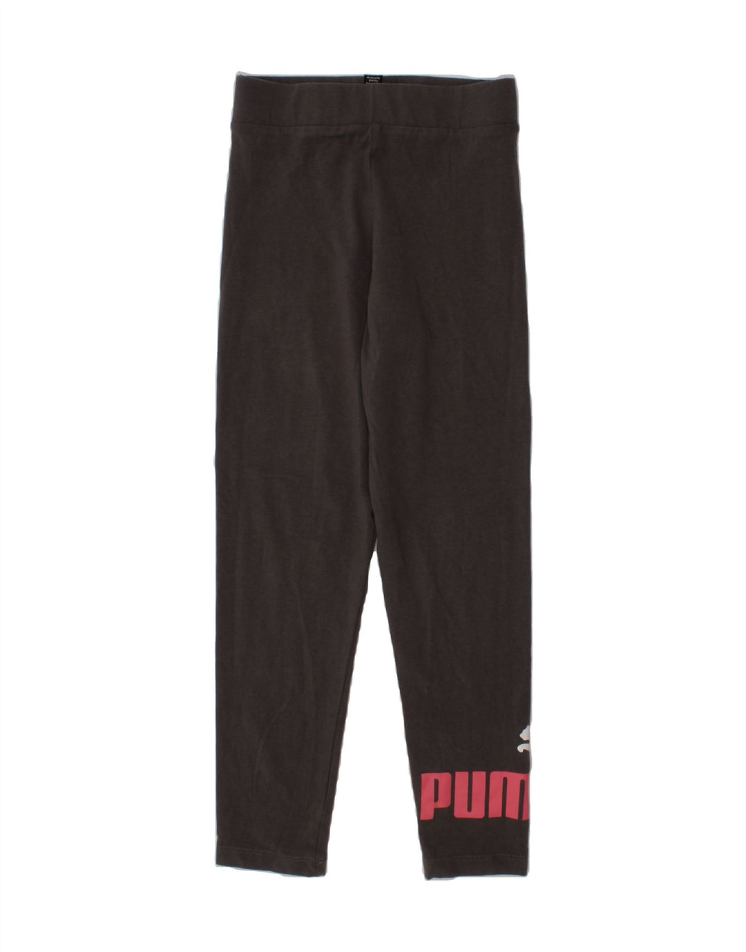 PUMA Girls Graphic Leggings 9-10 Years  Grey Cotton Vintage Puma and Second-Hand Puma from Messina Hembry 