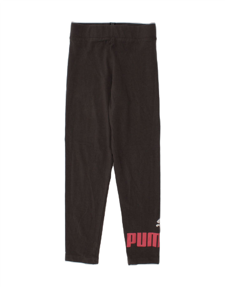 PUMA Girls Graphic Leggings 9-10 Years  Grey Cotton Vintage Puma and Second-Hand Puma from Messina Hembry 