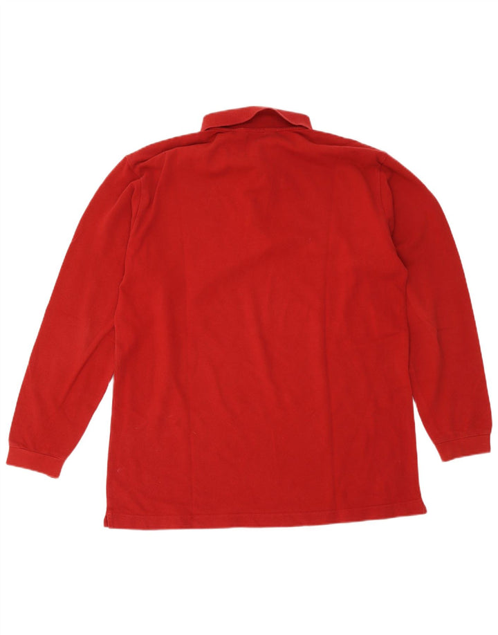 Polo Kappa Uomo Manica Lunga Large Rossa in Cotone