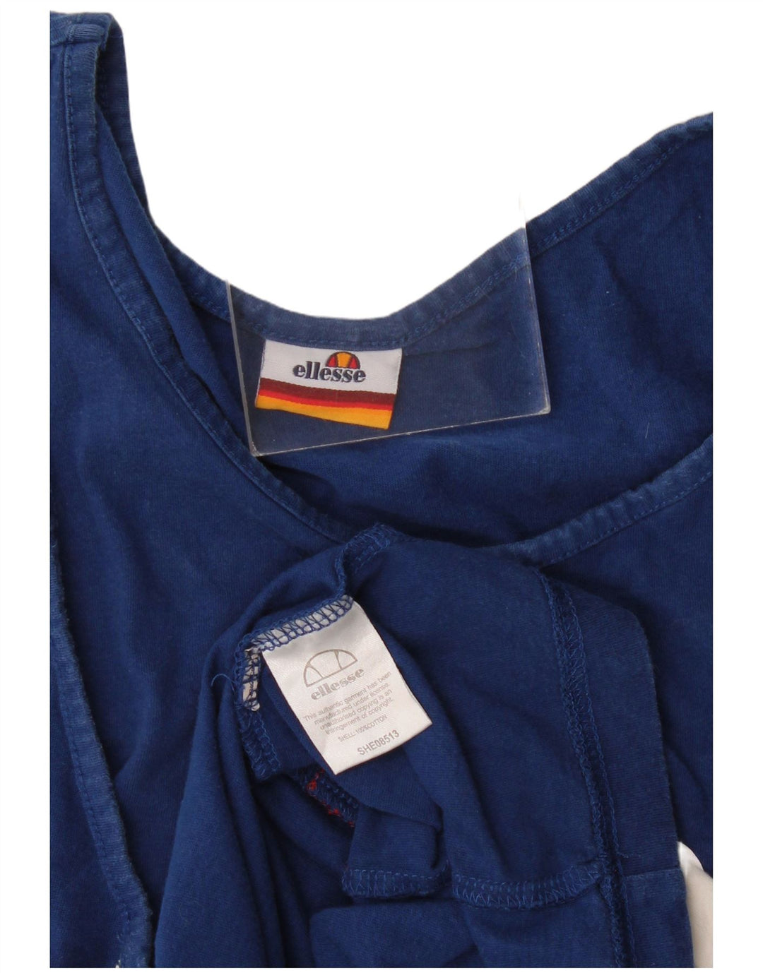 Canotta grafica da donna Ellesse UK 14 Cotone color block blu medio