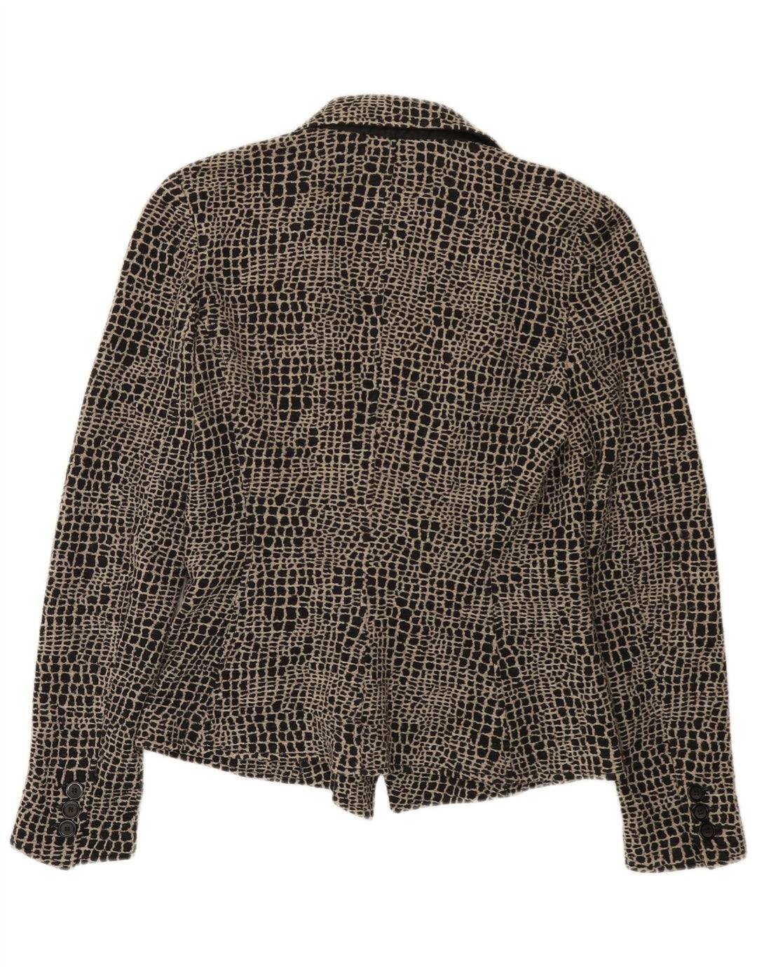 Giacca blazer in maglia da donna Armani Collezioni UK 12 lana nera media