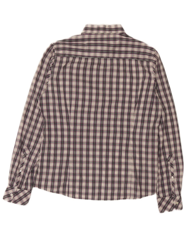 Camicia da donna La Martina taglia 5 grande cotone a quadri viola