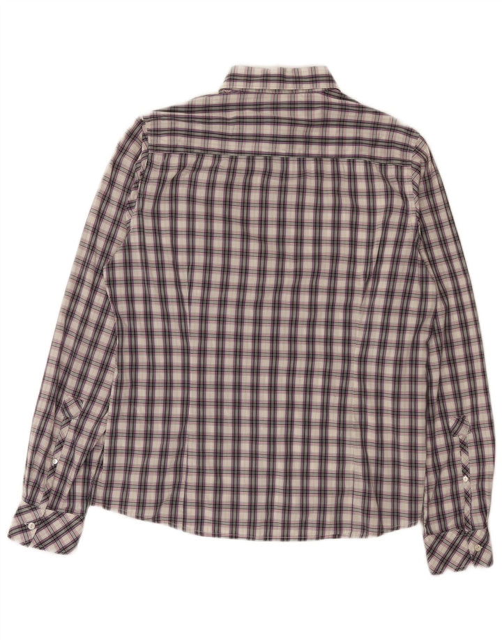Camicia da donna La Martina taglia 5 grande cotone a quadri viola