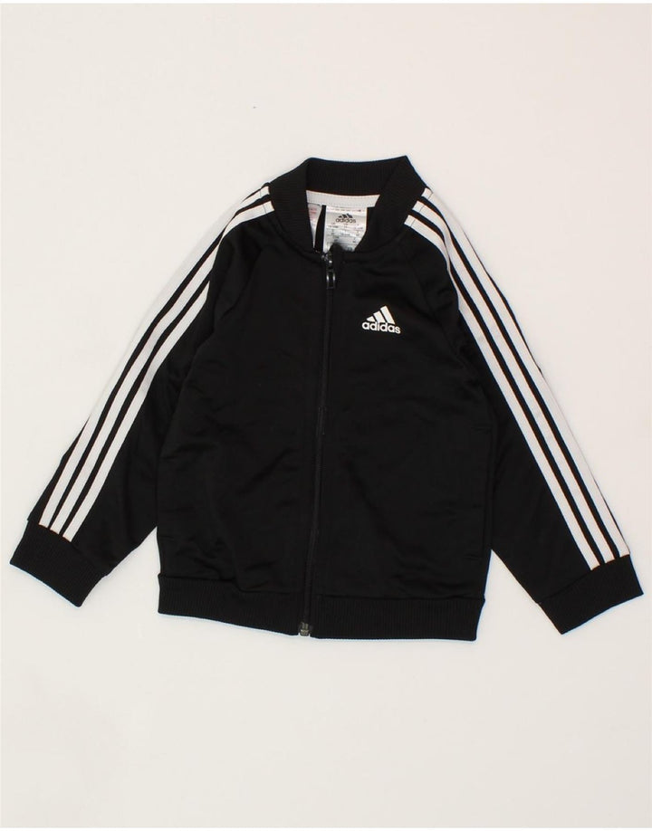 ADIDAS Baby Boys Tracksuit Top Jacket 18-24 Months Black Polyester Vintage Adidas and Second-Hand Adidas from Messina Hembry 