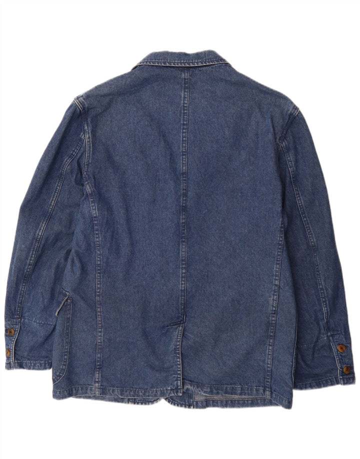 Giacca blazer in denim a 2 bottoni vestibilità ampia da donna Valentino IT 42 Blu medio