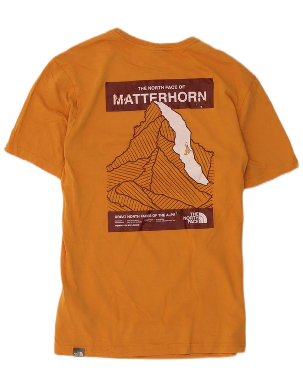 T-shirt grafica da uomo The North Face Top Small in cotone giallo