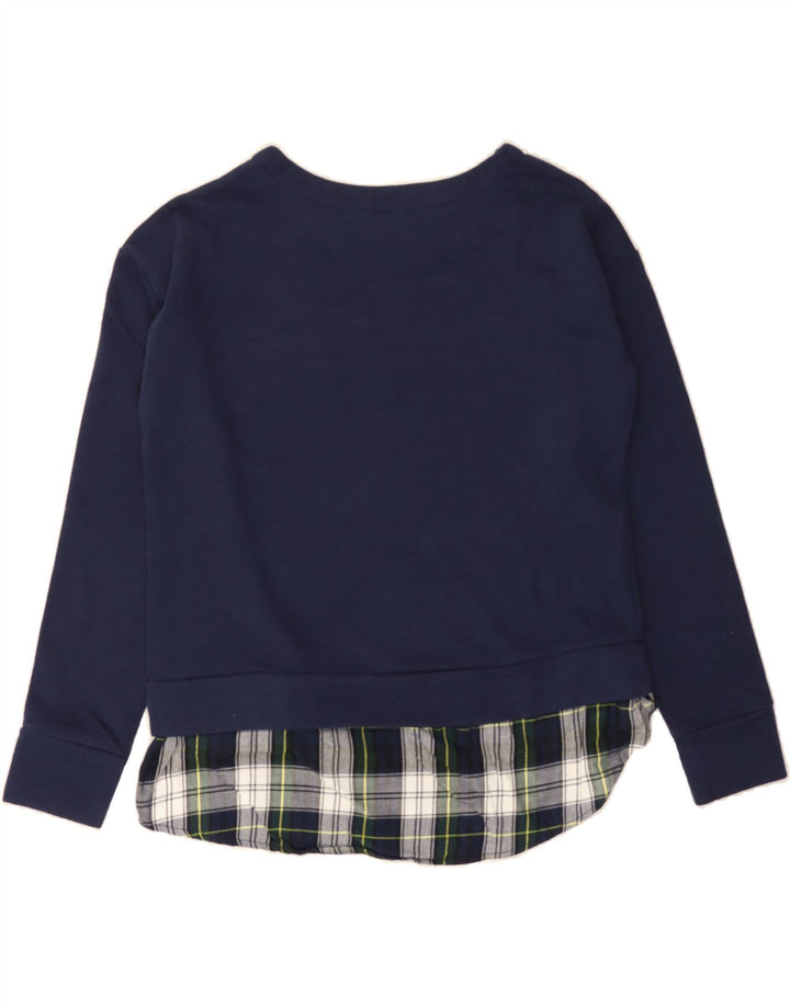 IZOD Womens Sweatshirt Jumper UK 14 Medium Navy Blue Cotton Vintage Izod and Second-Hand Izod from Messina Hembry 