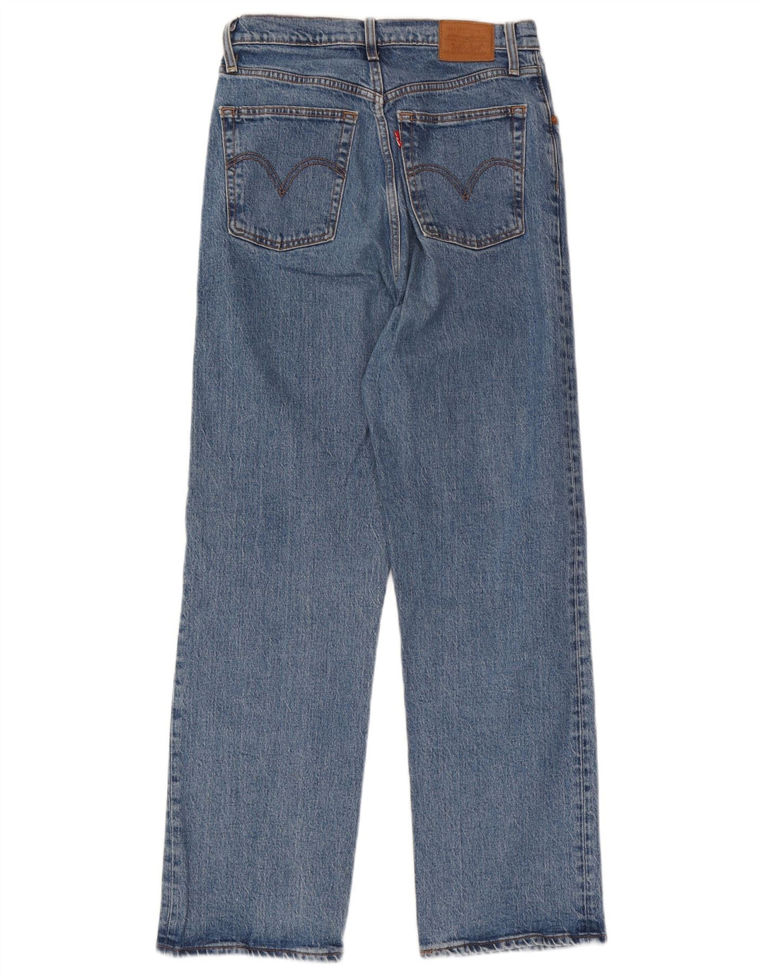 Jeans dritti a gabbia toracica da donna Levi's W29 L28 in cotone blu
