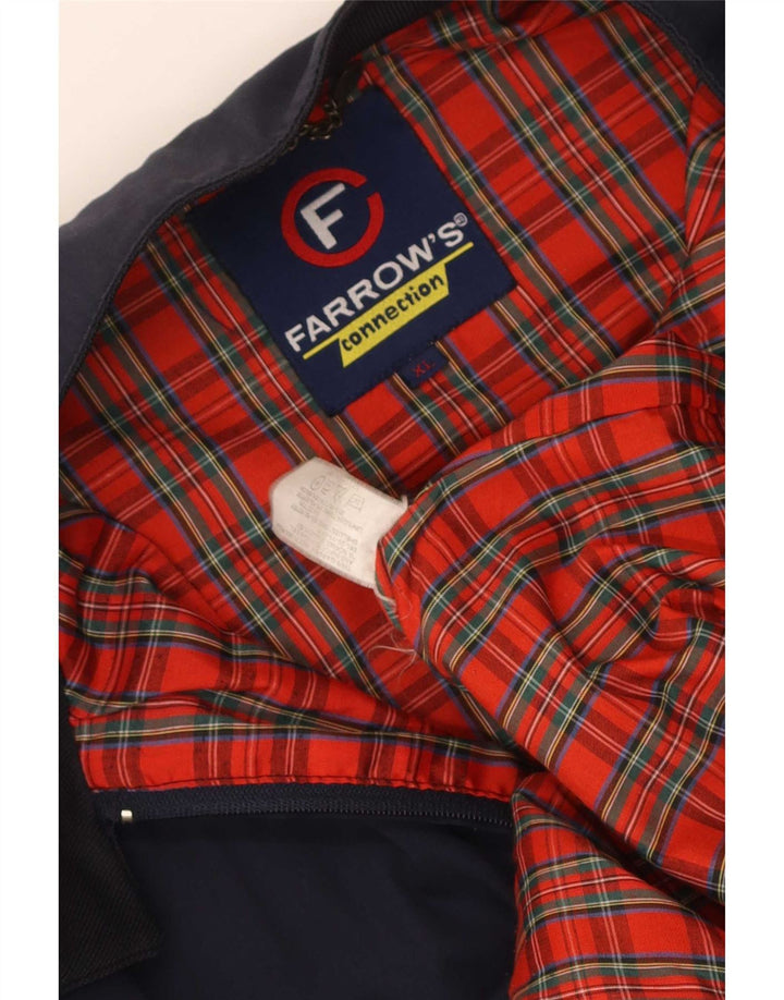 Giubbotto bomber da uomo vintage UK 42 XL poliestere blu navy