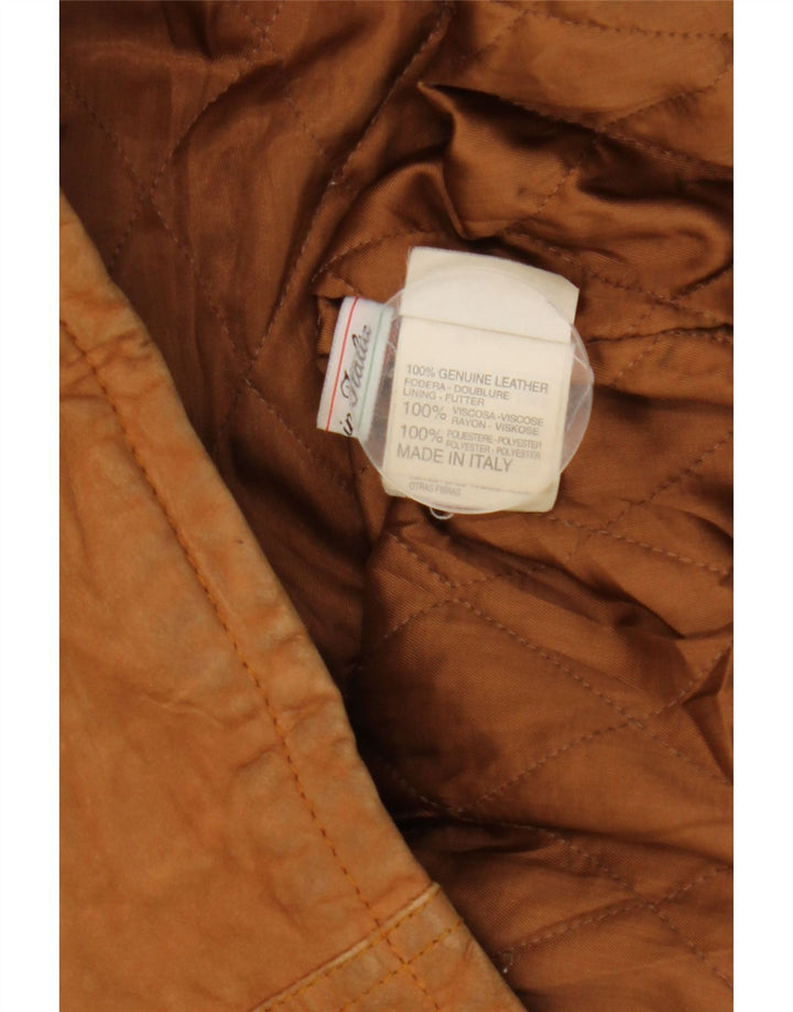Giacca Pelle Moda Uomo in Pelle Scamosciata IT 54 2XL Pelle Marrone