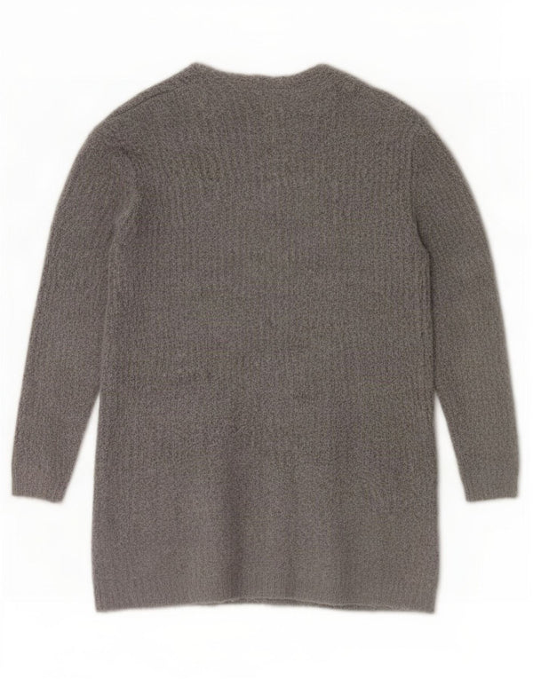 Maglione cardigan lungo da donna Marks & Spencer UK 14 Grigio medio