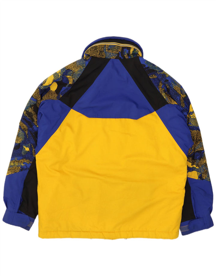 Giacca da sci con cappuccio Fila da uomo IT 46 Small Giallo Colourblock Poliestere Sports
