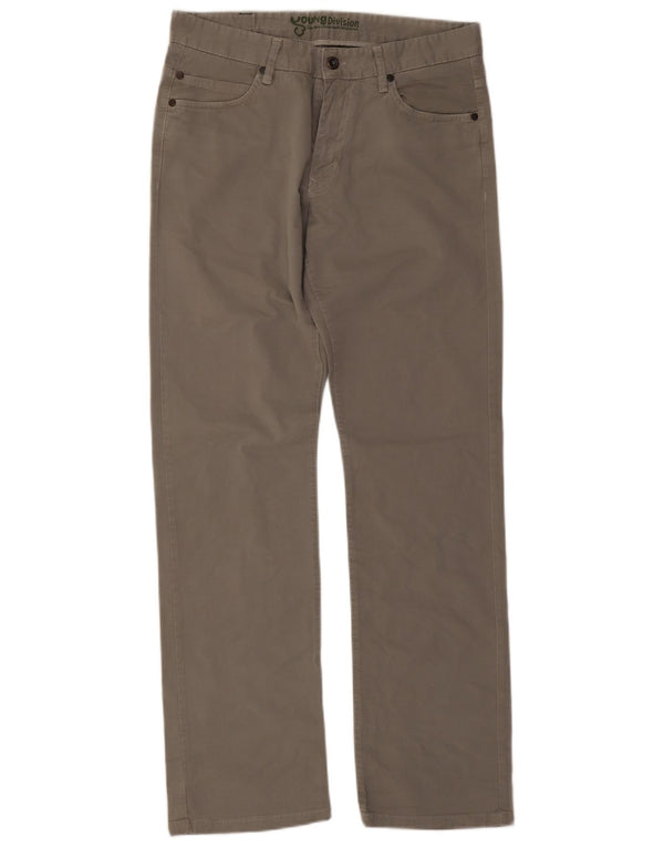 Pantaloni casual dritti da uomo Zara EU 42 Large W32 L32 Cotone grigio