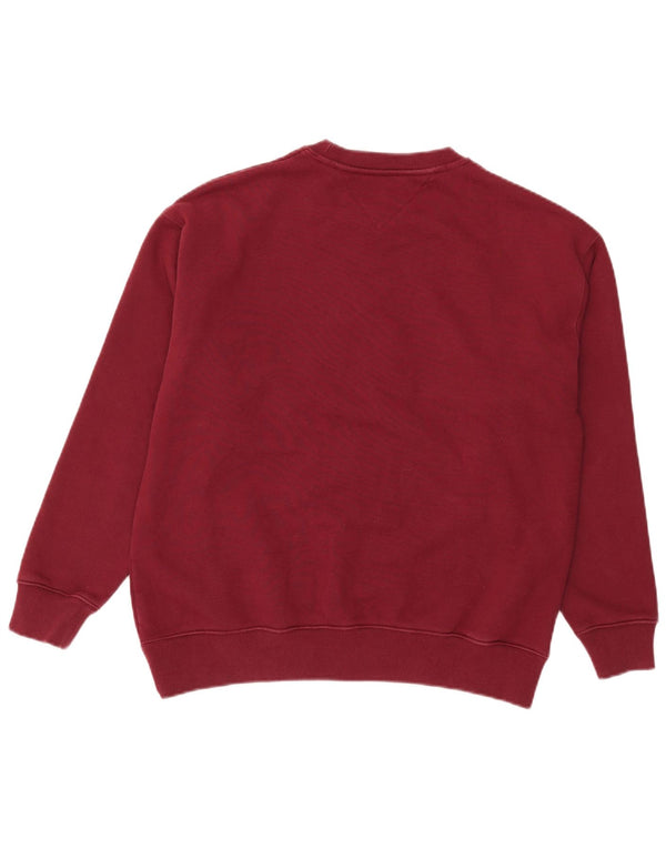 Felpa grafica da uomo Tommy Hilfiger Maglione cotone bordeaux medio