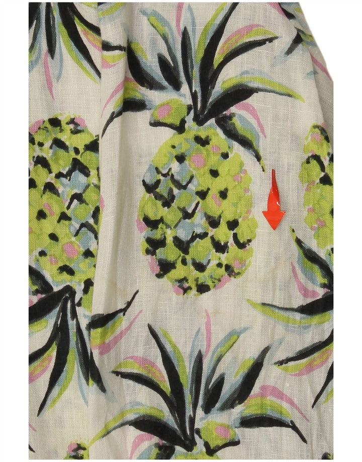 BODEN Camicia oversize da donna con motivo astratto lungo e oversize UK 8 Small Verde