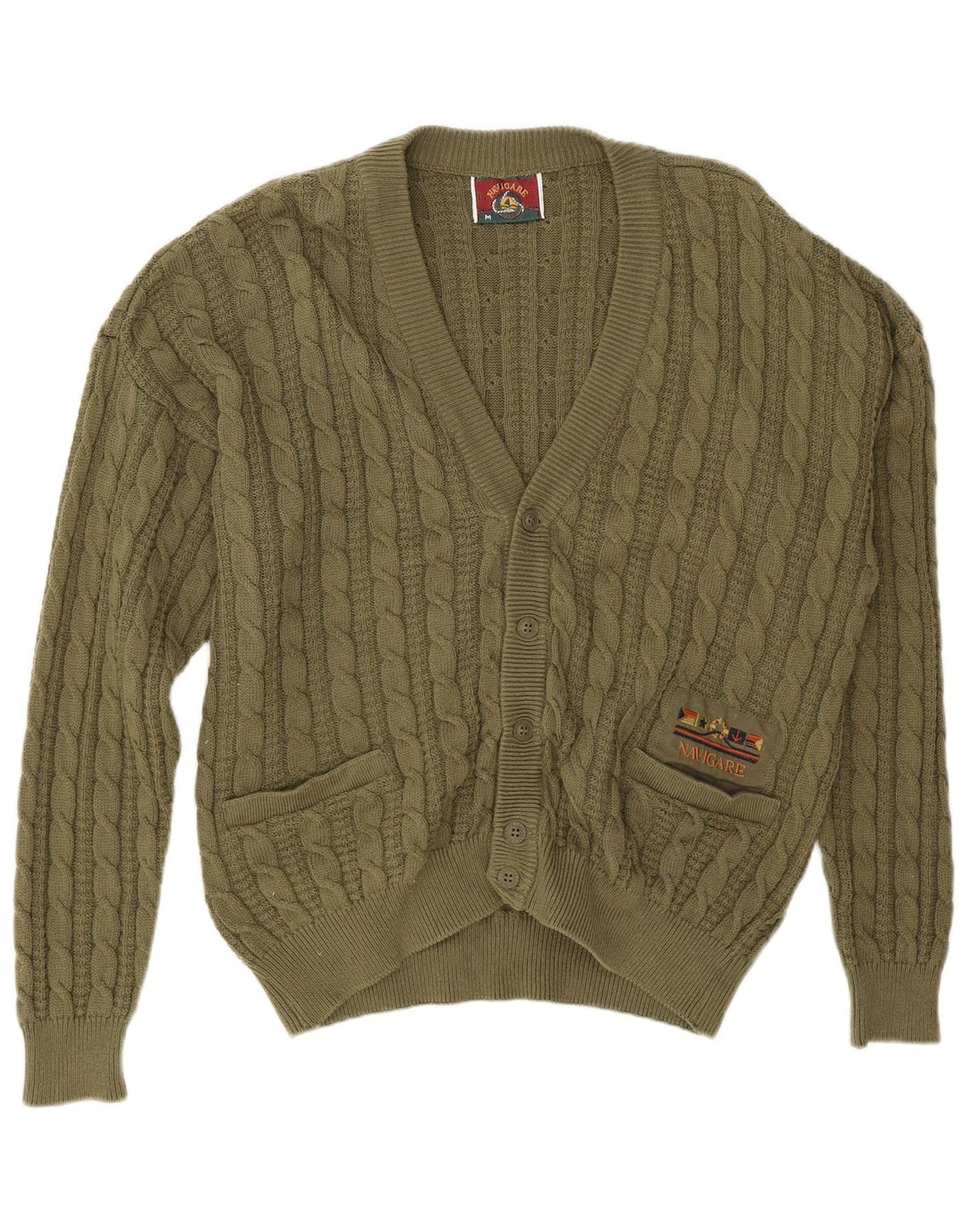 Maglione cardigan da uomo Navigare medio kaki