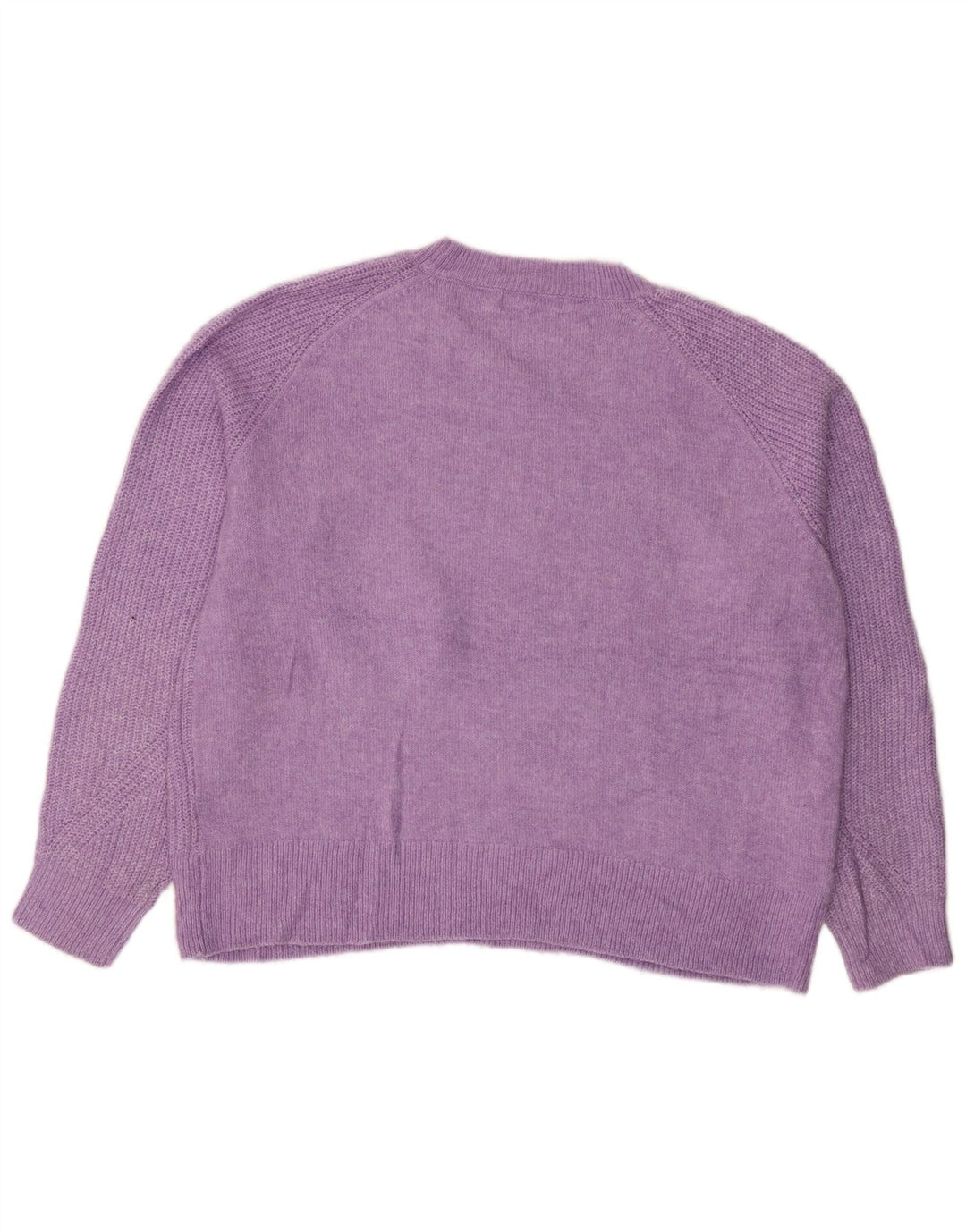 MARKS & SPENCER Maglione maglione girocollo da donna UK 16 Large Viola