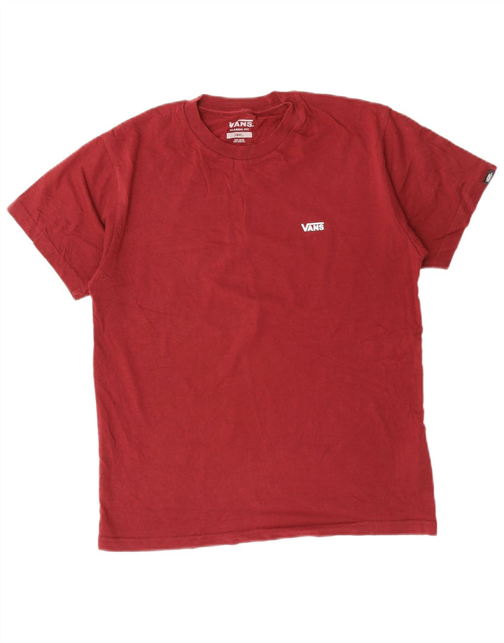 T-shirt da uomo con vestibilità classica VANS, piccola, in cotone marrone