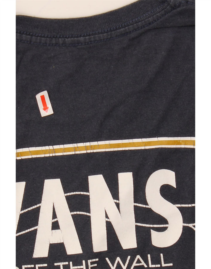T-shirt grafica da uomo VANS Top medio blu navy