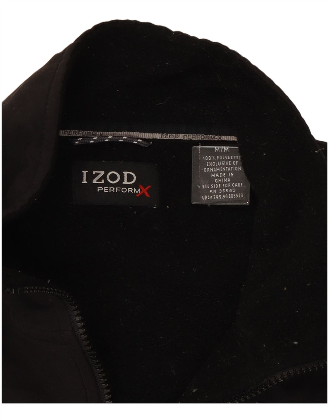 Giacca in pile da uomo IZOD UK 38 poliestere nero medio