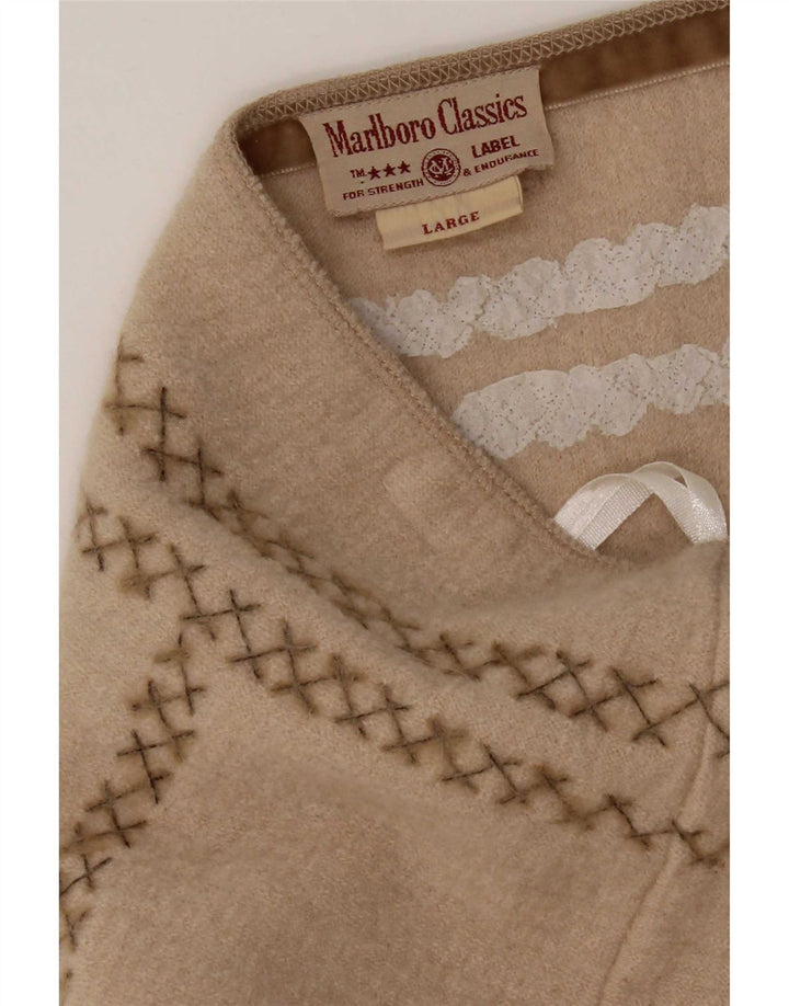 Gonna dritta da donna Marlboro Classics grande W32 beige floreale