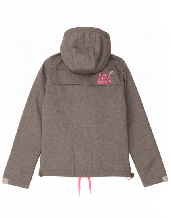 Giacca a vento da donna Superdry Windtrekker Graphic UK 10 piccola grigia