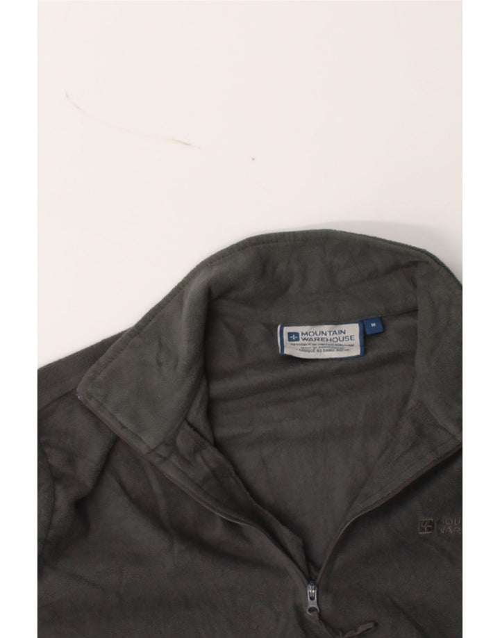 MOUNTAIN WAREHOUSE Mens Zip Neck Fleece Jumper Medium Grey Polyester Vintage Mountain Warehouse and Second-Hand Mountain Warehouse from Messina Hembry 