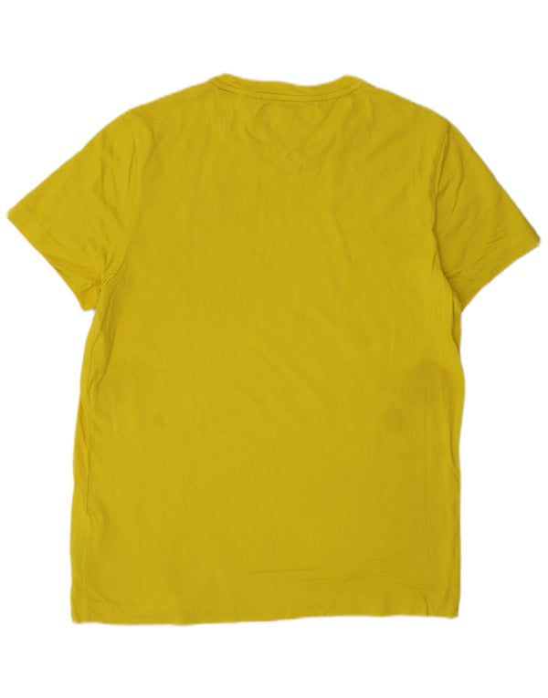 T-shirt grafica da uomo slim fit Tommy Hilfiger Top in cotone giallo medio