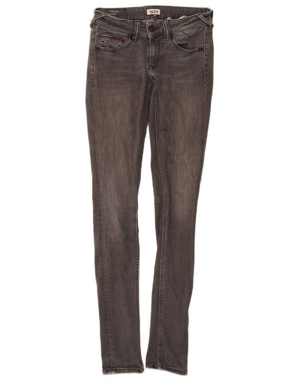 Tommy Hilfiger Uomo Sophie Jeans skinny a vita bassa W27 L34 Cotone grigio