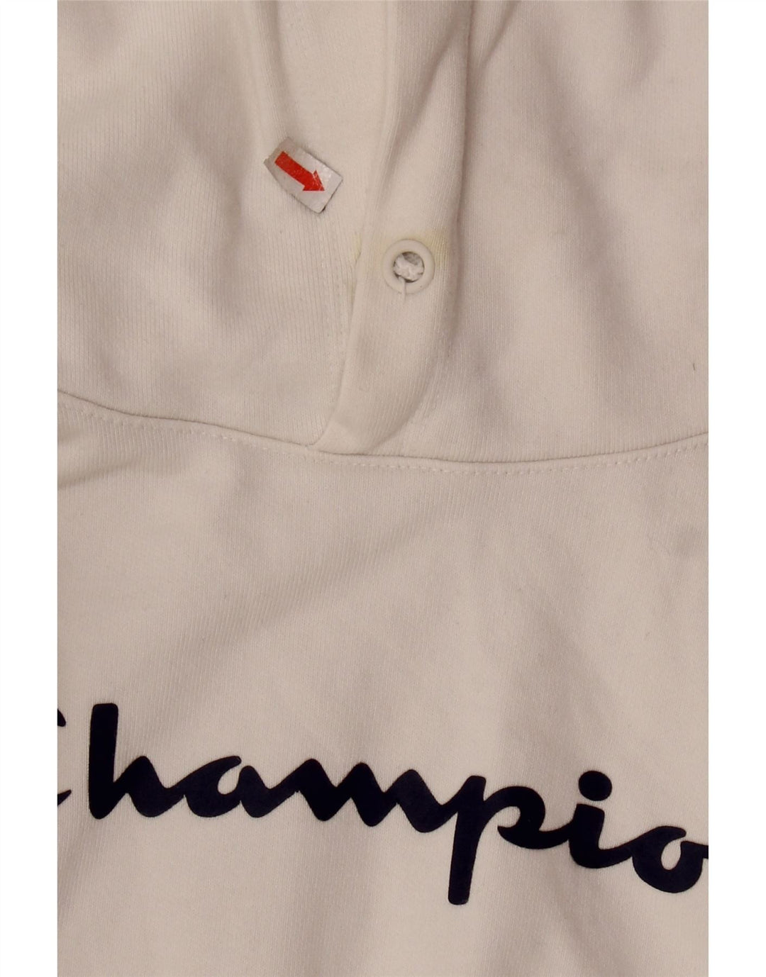 Maglione con cappuccio a maniche corte con grafica corta da donna CHAMPION UK 10 piccolo bianco