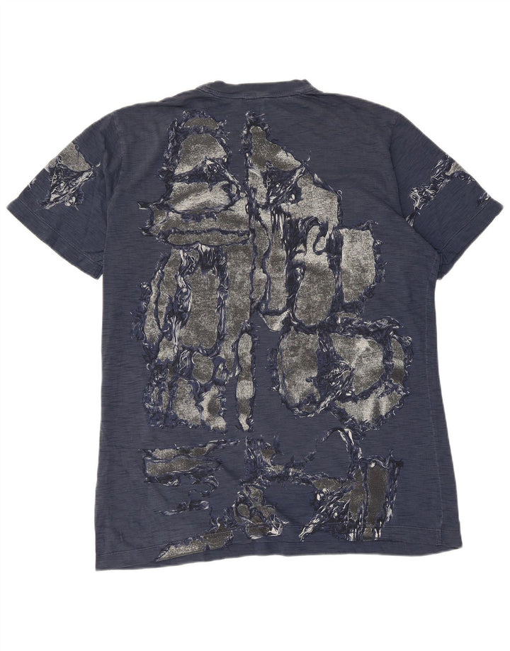 T-shirt grafica da uomo Diesel Top blu navy medio