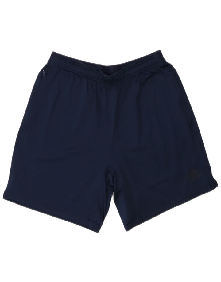 Pantaloncini sportivi Adidas Climalite da uomo di grandi dimensioni in poliestere blu navy