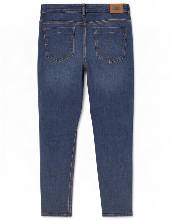 Zara Womens Crop Skinny Jeans EU 42 Large W32 L26 Blue Cotton