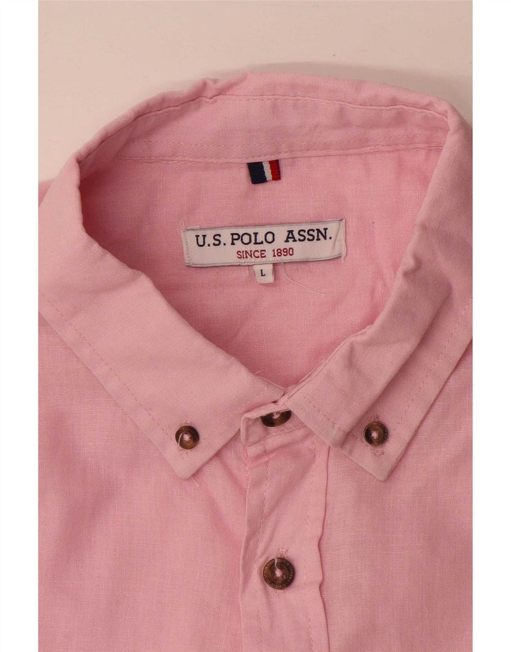 Polo Assn. degli Stati Uniti Camicia da uomo grande rosa