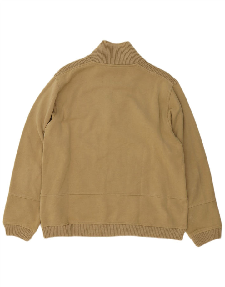 Felpa Champion da uomo con collo con zip, maglione grande, cotone kaki